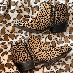 Leopard Print Ankle Boots